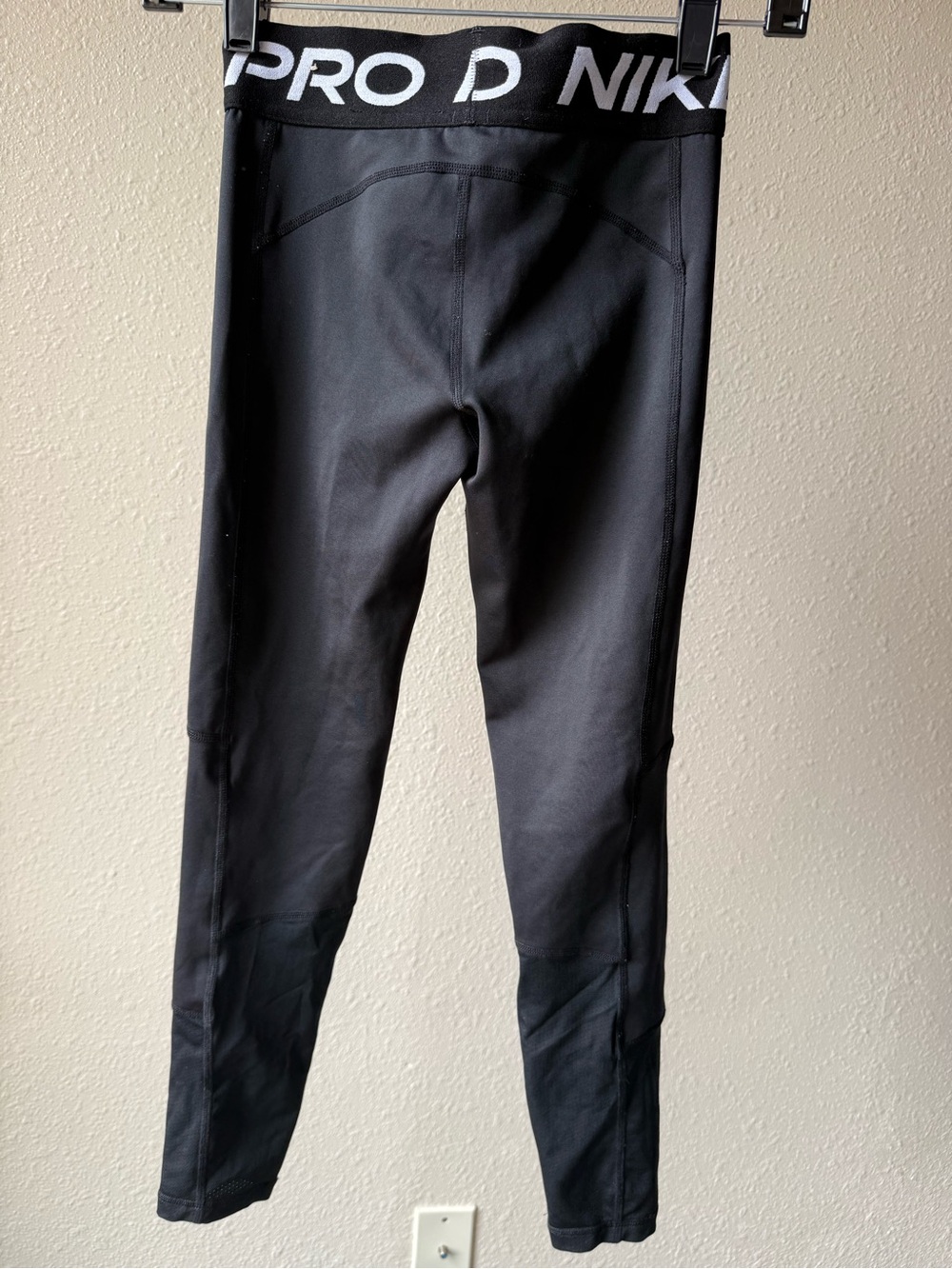 Nike Black Girls' Pro Athletic Leggings with Branded Waistband